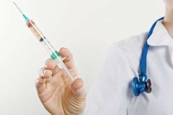 inxección para tratar a prostatite